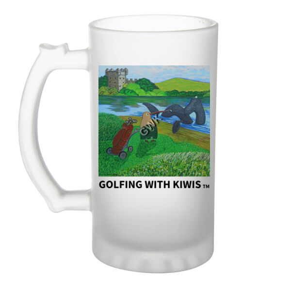 Nessie's Not Impressed! Glass Mug Thumbnail