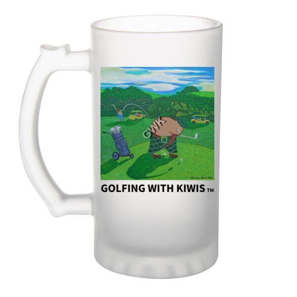 Kilted Golf Surprise: Did I Lay That: Glass Mug Thumbnail