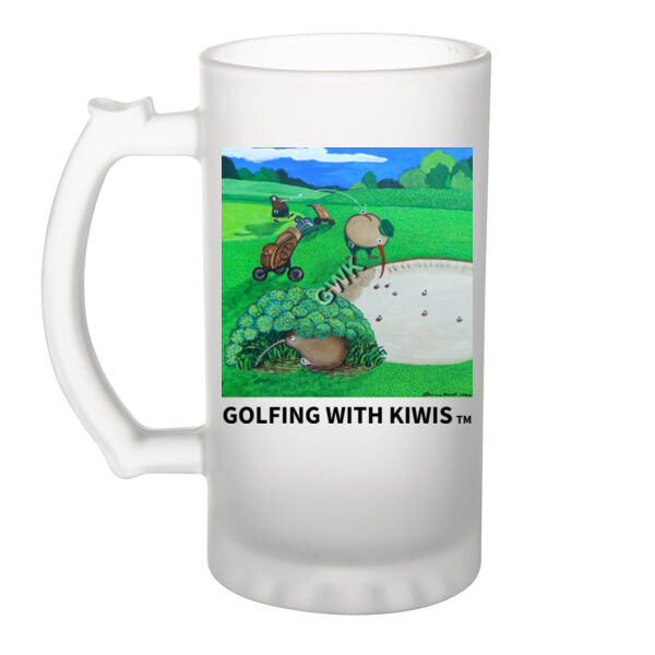 The Great Kiwi Egg Mix-Up Glass Mug Thumbnail